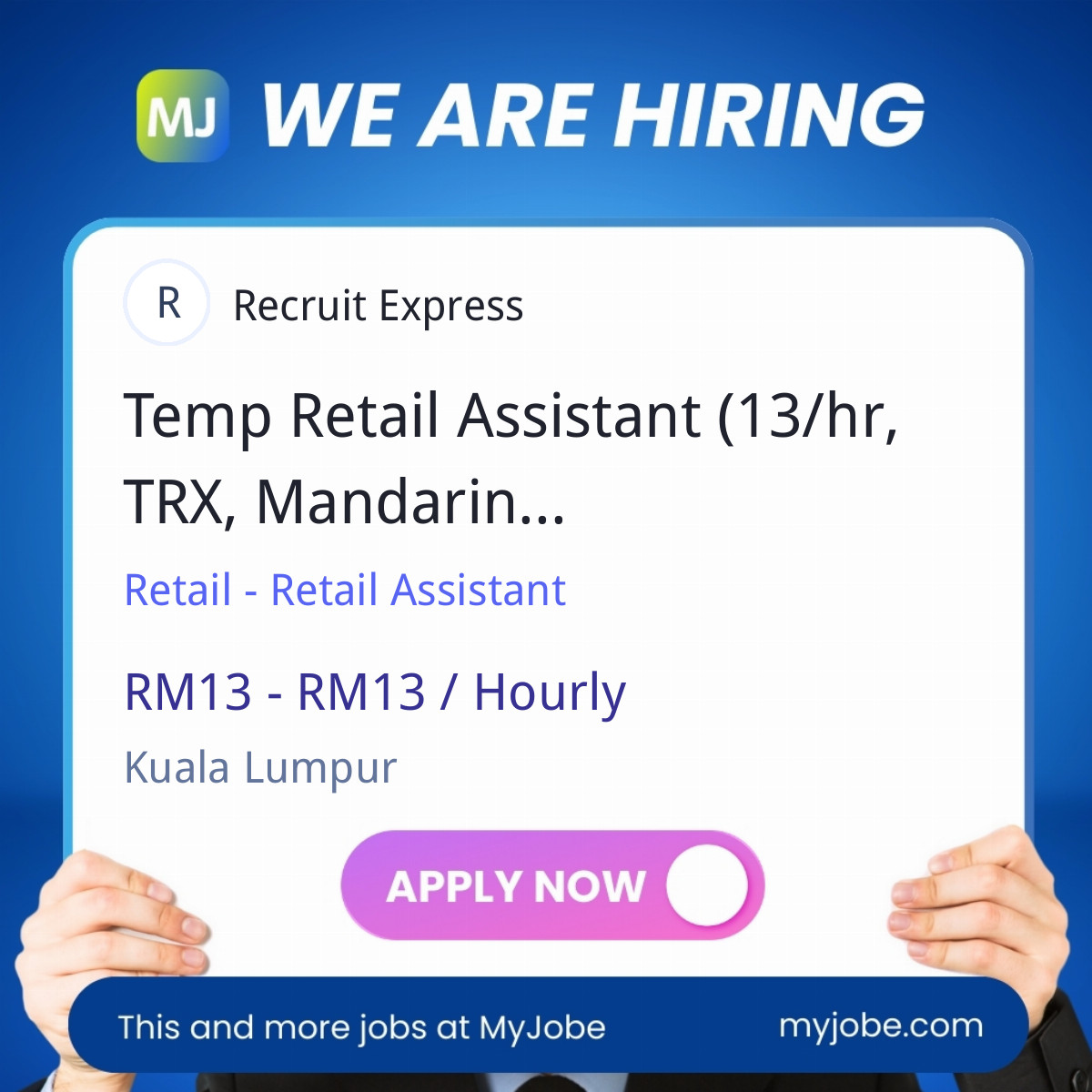 Temp Retail Assistant (13/hr, TRX, Mandarin Speaker)