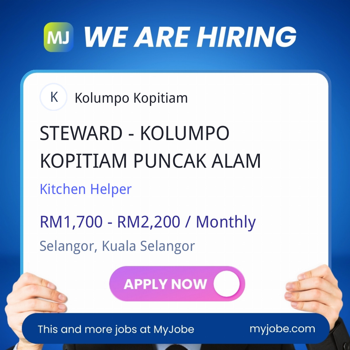 STEWARD - KOLUMPO KOPITIAM PUNCAK ALAM