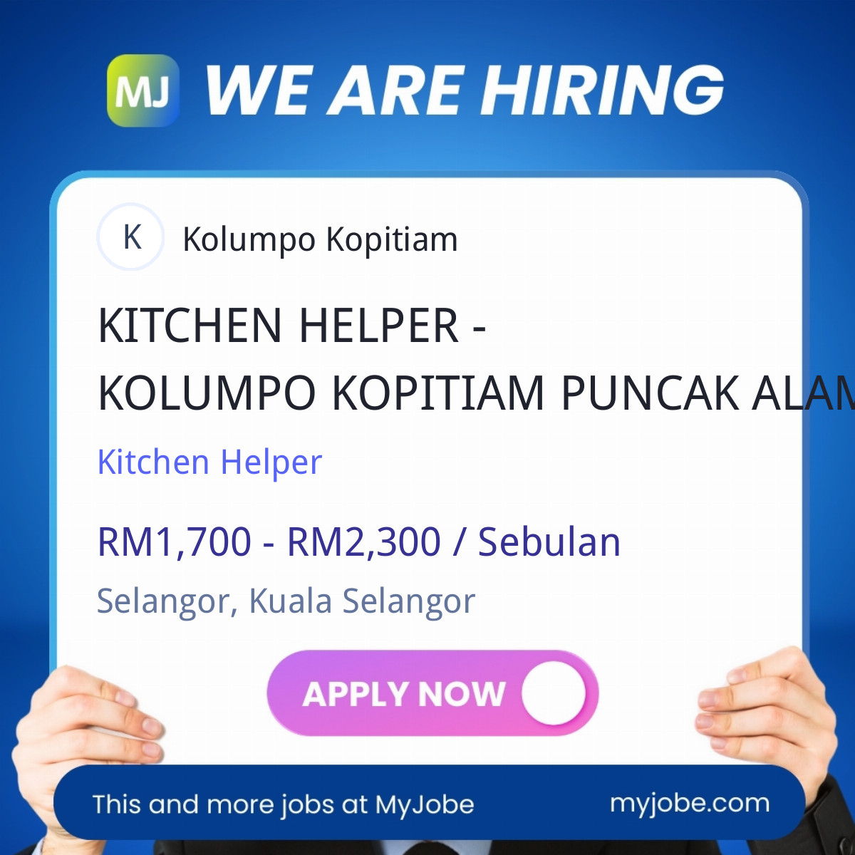 KITCHEN HELPER - KOLUMPO KOPITIAM PUNCAK ALAM