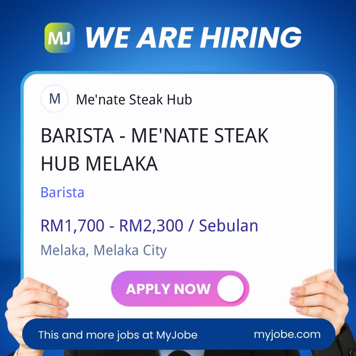BARISTA - ME'NATE STEAK HUB MELAKA