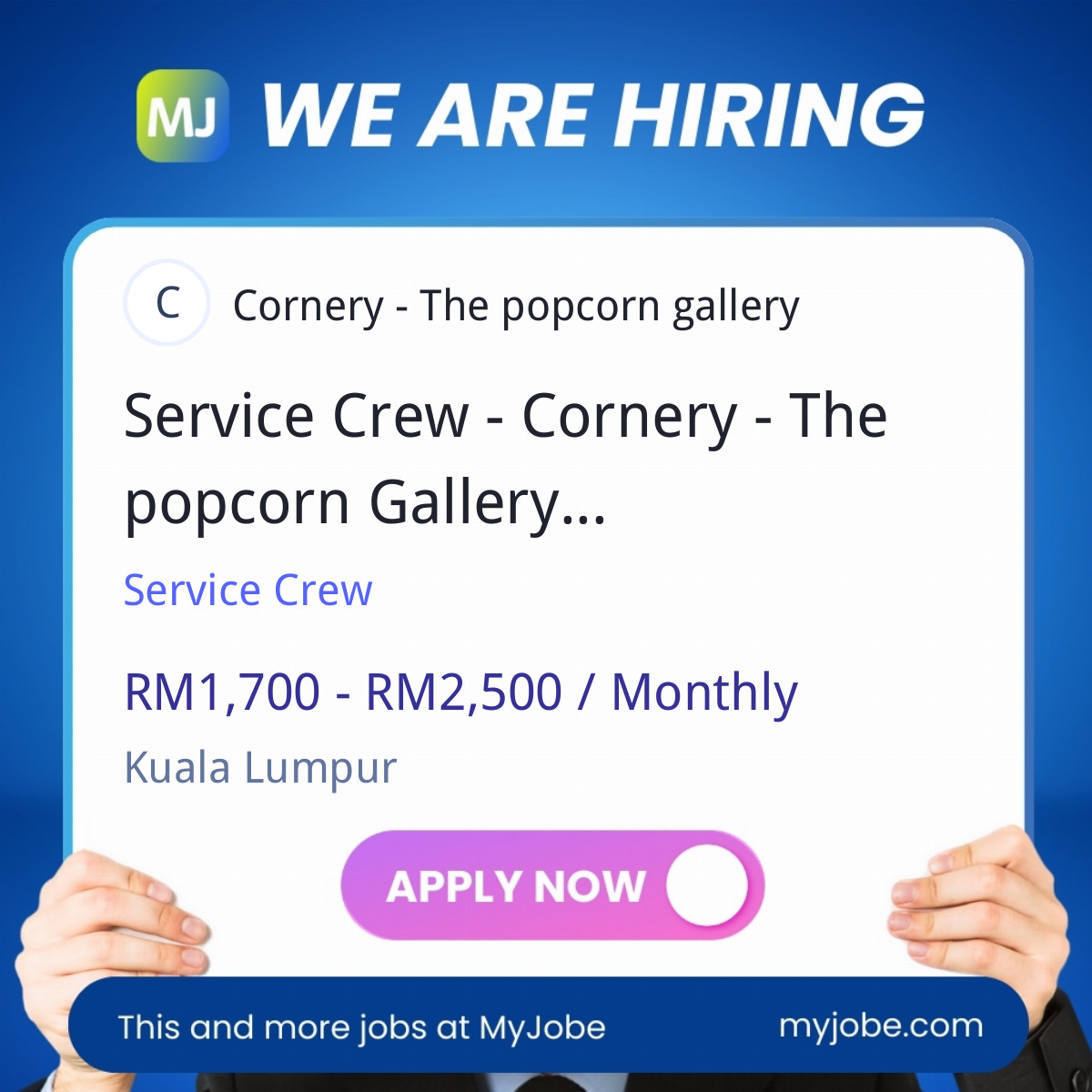 Service Crew - Cornery - The popcorn Gallery @ NU Sentral, Kuala Lumpur