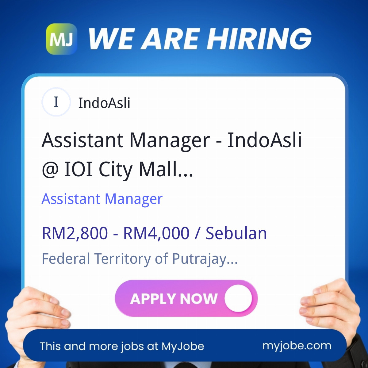 Assistant Manager - IndoAsli @ IOI City Mall, Putrajaya