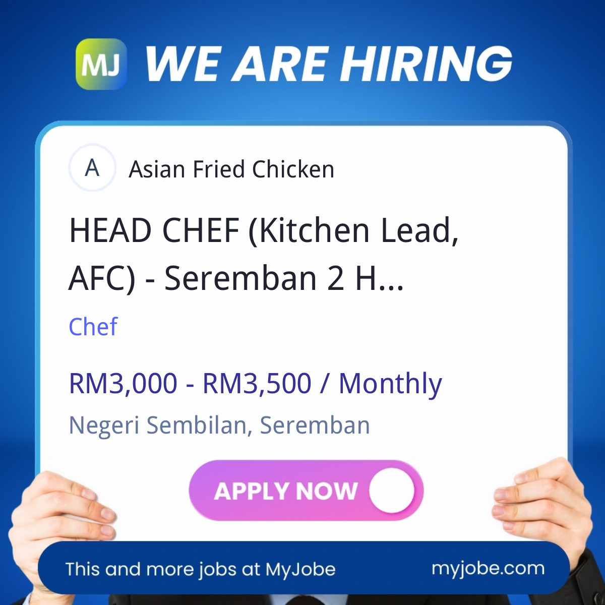 HEAD CHEF (Kitchen Lead, AFC)  - Seremban 2 Heights