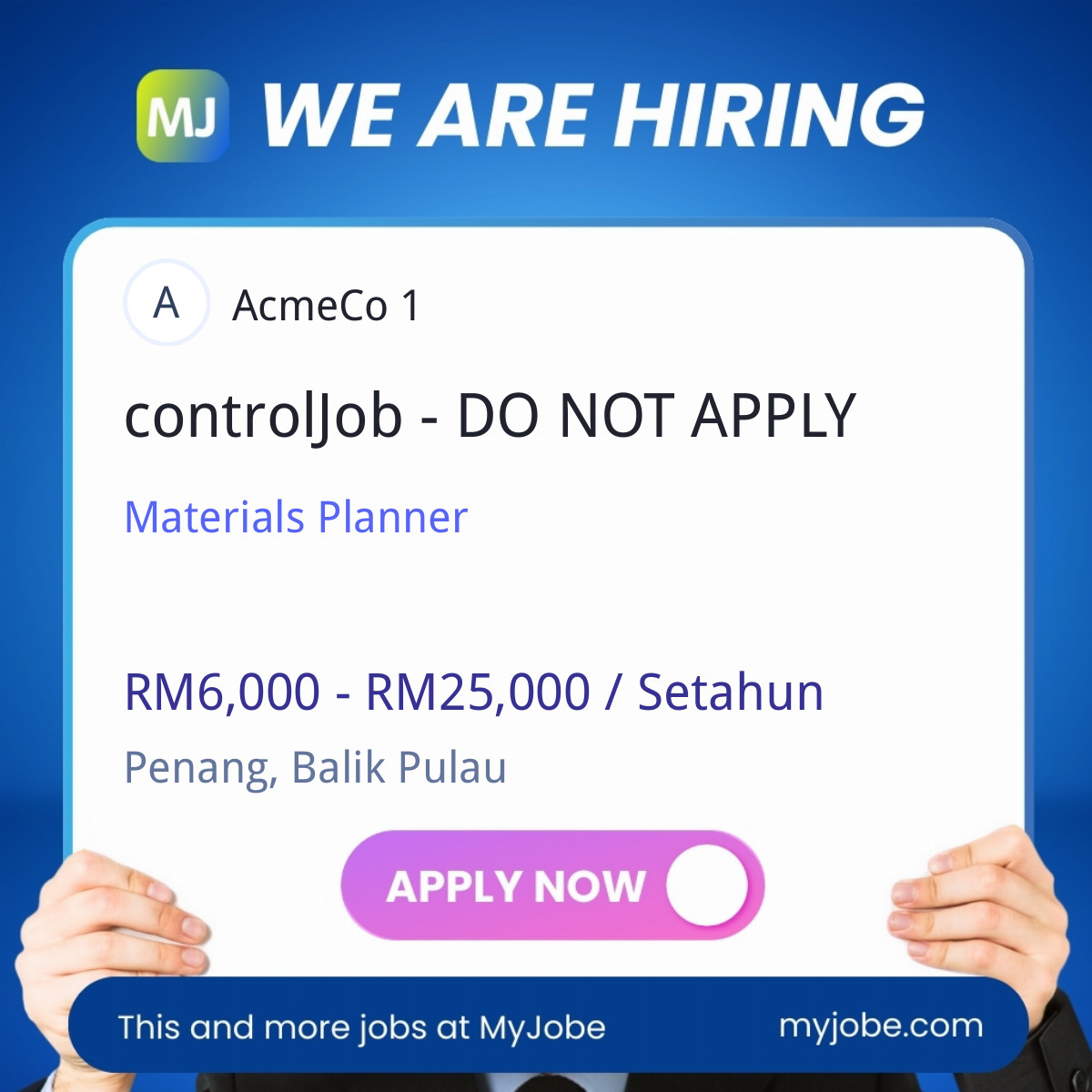 controlJob - DO NOT APPLY
