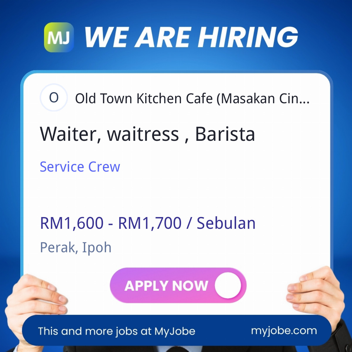 Waiter, waitress , Barista