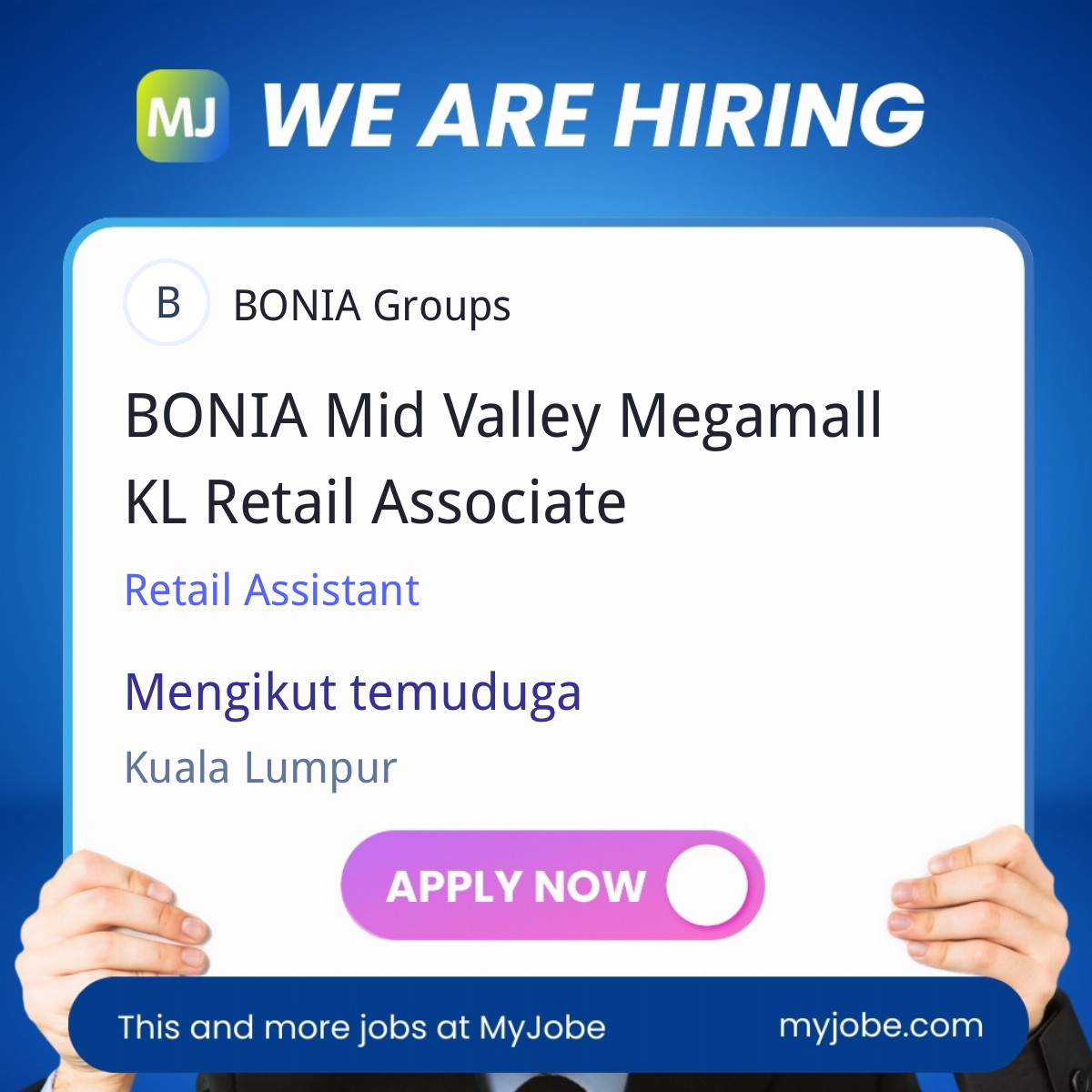 BONIA Mid Valley Megamall KL Retail Associate