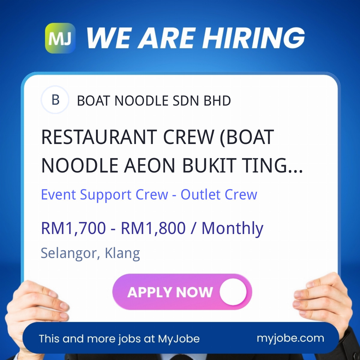 RESTAURANT CREW (BOAT NOODLE AEON BUKIT TINGGI)