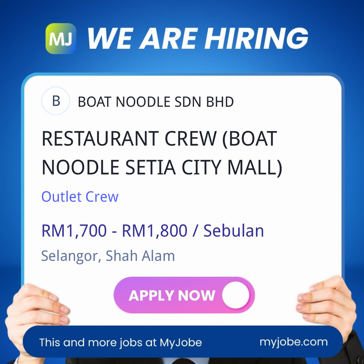 RESTAURANT CREW (BOAT NOODLE SETIA CITY MALL)