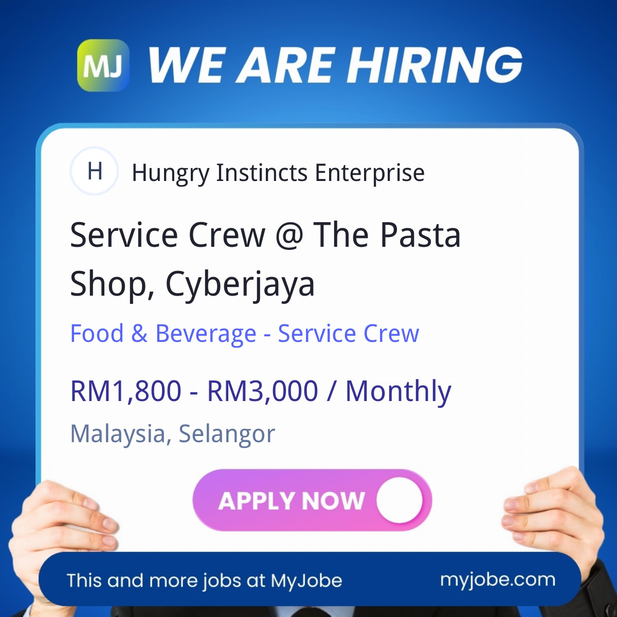 Service Crew @ The Pasta Shop, Cyberjaya