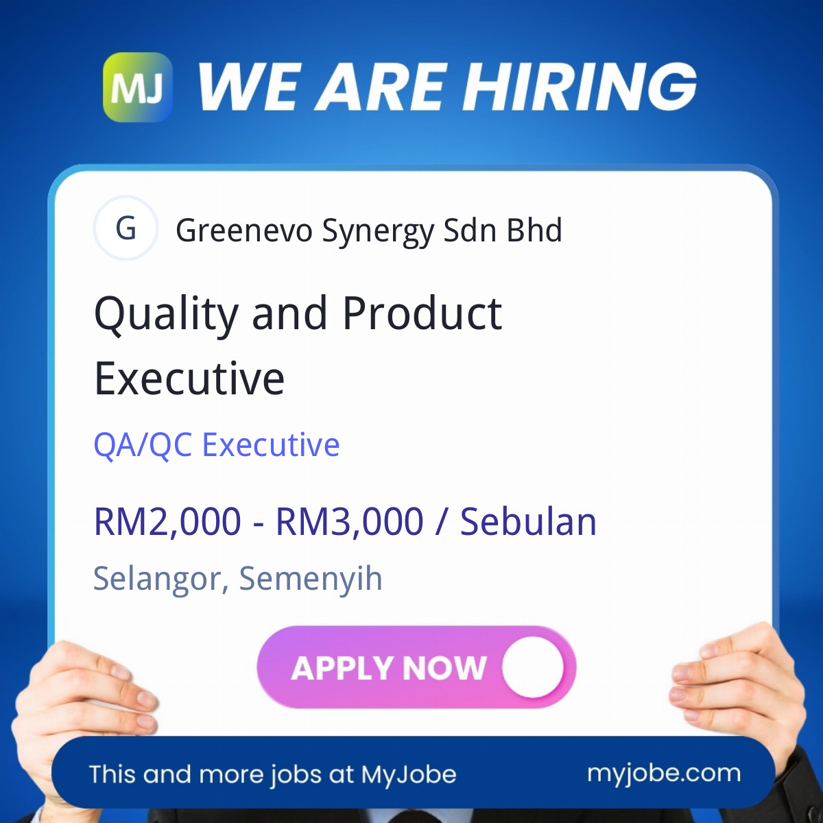 Quality and Product Executive