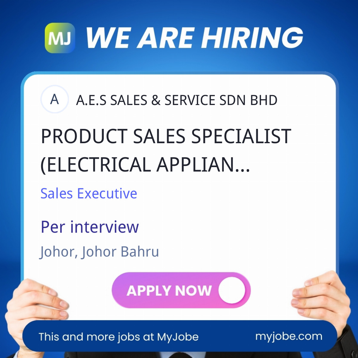 PRODUCT SALES SPECIALIST (ELECTRICAL APPLIANCES)