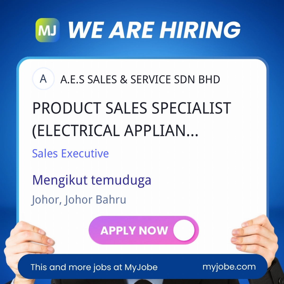 PRODUCT SALES SPECIALIST (ELECTRICAL APPLIANCES)