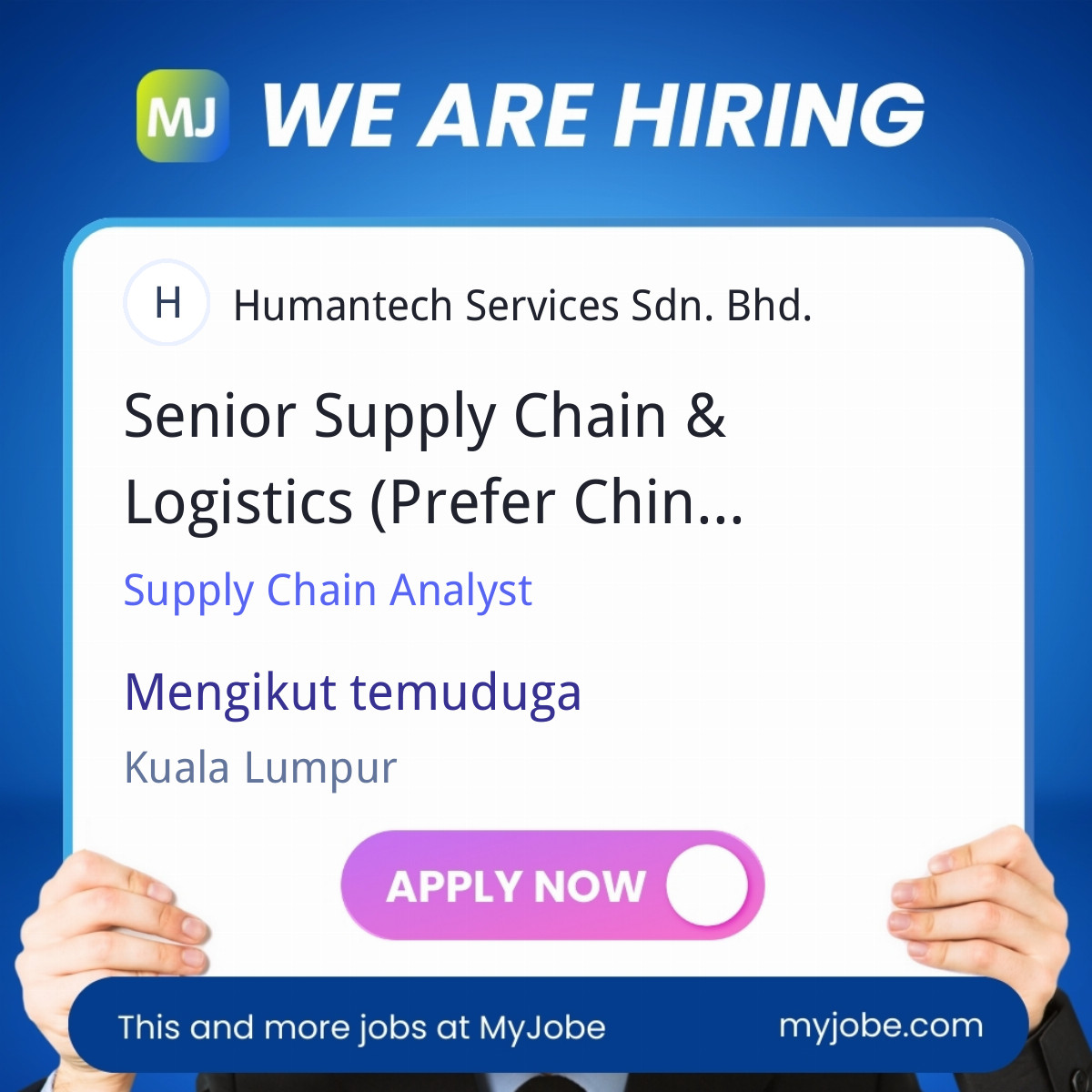 Senior Supply Chain & Logistics (Prefer Chinese Speaker)