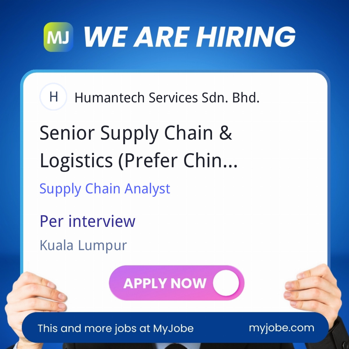 Senior Supply Chain & Logistics (Prefer Chinese Speaker)