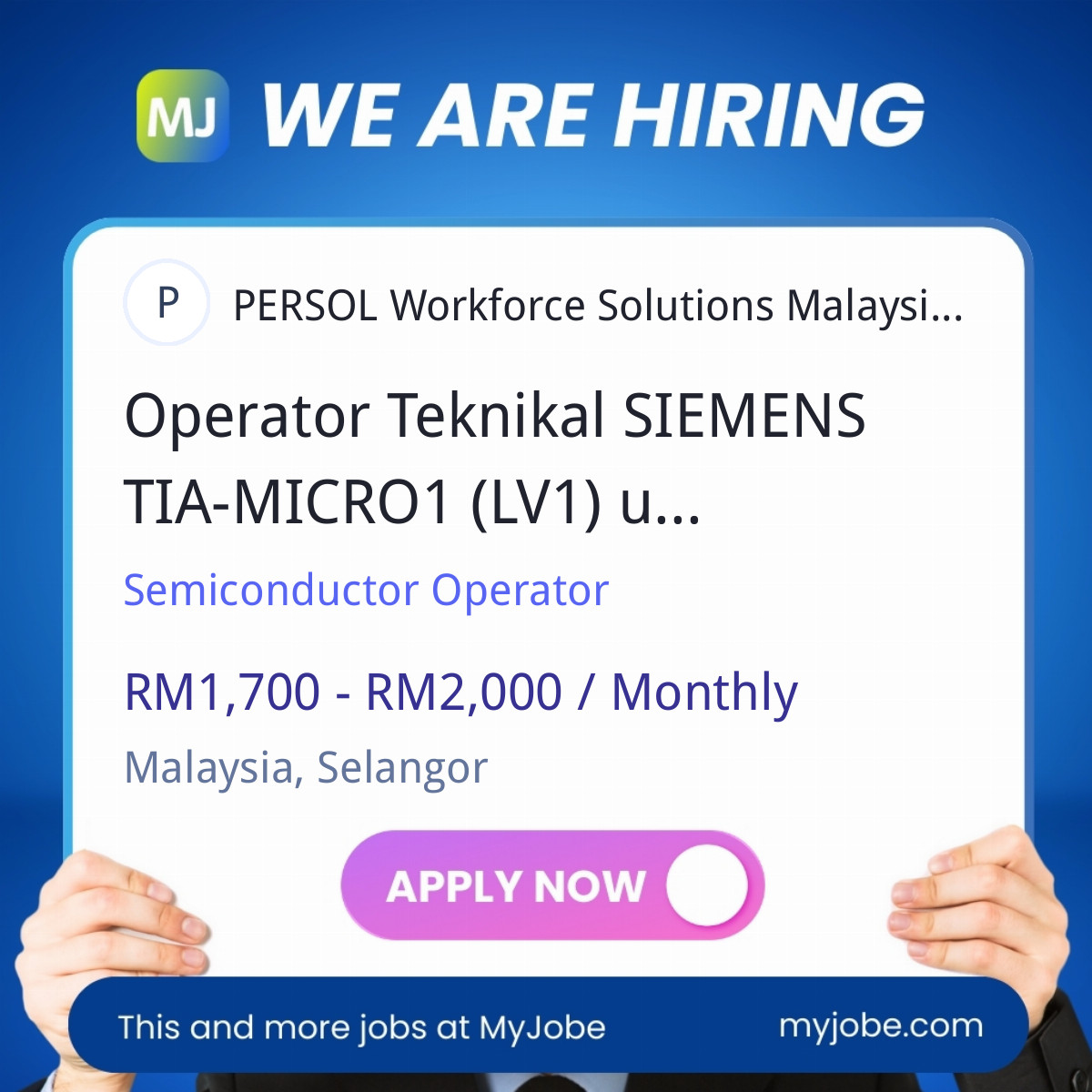 Operator Teknikal SIEMENS TIA-MICRO1 (LV1) untuk Lepasan SPM dan Sijil SKM
