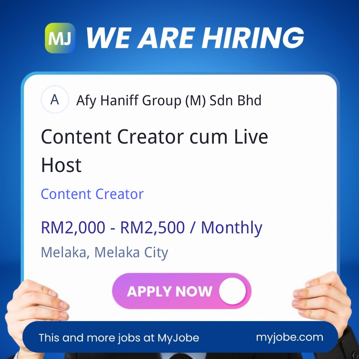 Content Creator cum Live Host