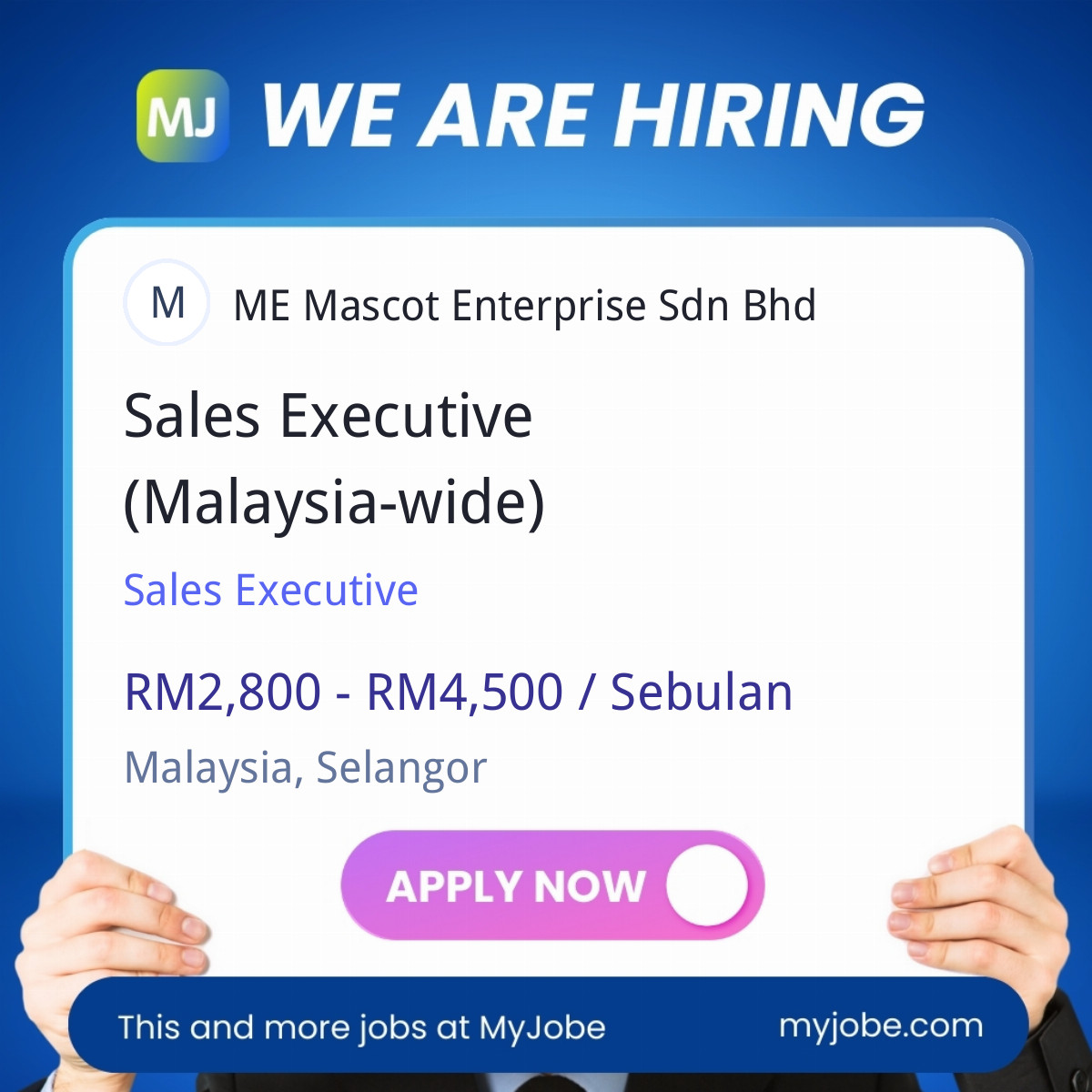 Sales Executive (Malaysia-wide)